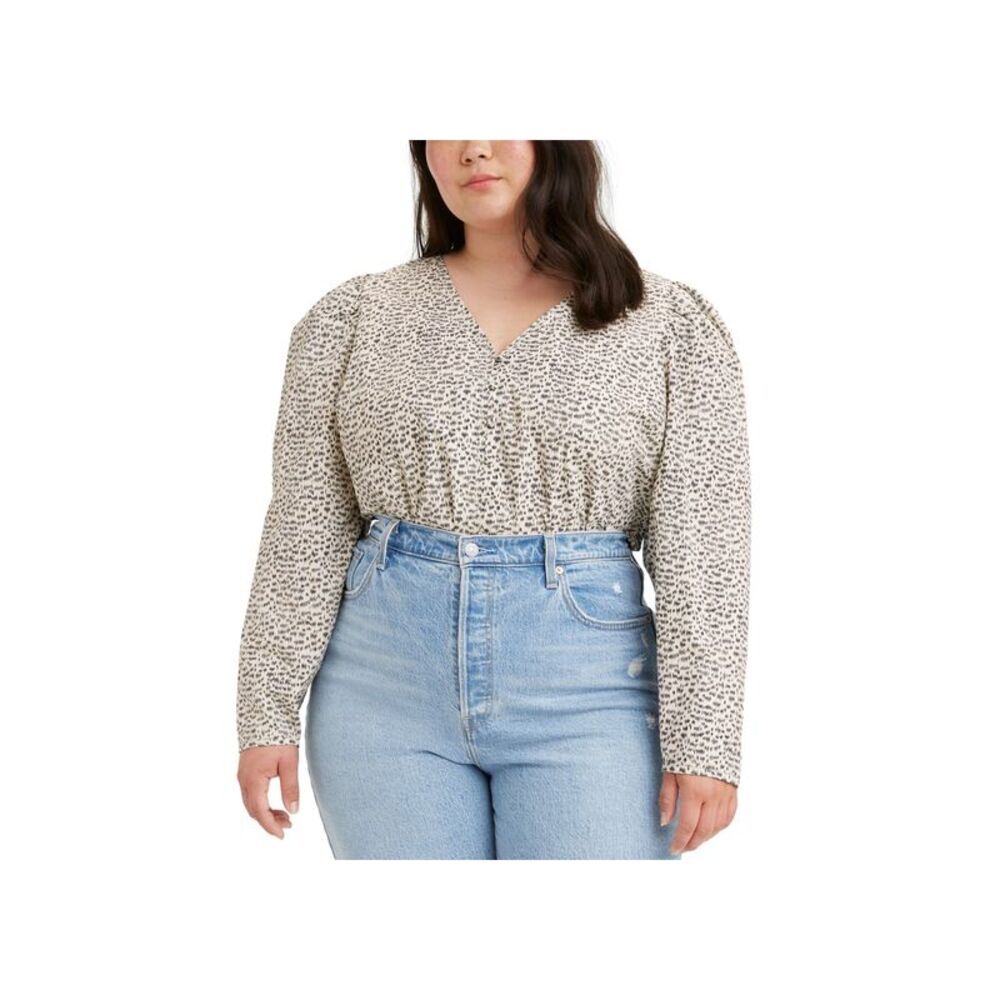 Levis Plus Size Printed Teegan Mutton Sleeve Blouse